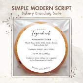 Eenvoudige Moderne Script Taart Verzorgingsinstruc Bedankkaart