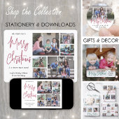 We wensen je een vrolijk kerstrood script 1 foto feestdagenkaart