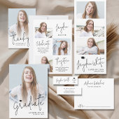 Eenvoudig modern script Afstuderen retouradres Etiket