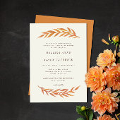 Eenvoudige tak herfst bruiloft huwelijksreis fonds reclamebord met voetstuk