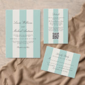 Simple Pale Teal Personalized Wedding Uitnodigingen Wikkel (Personaliseer de collectie van deze zelfstandige maker.)