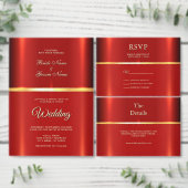 Eenvoudige uitnodiging voor rood Verloving (Personaliseer de collectie van deze zelfstandige maker.)