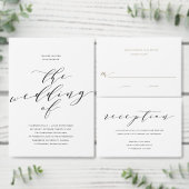 Eenvoudige Romance kalligrafie bruiloft menu (Personaliseer de collectie van deze zelfstandige maker.)