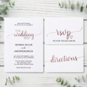 Eenvoudige Roos Gold Calligraphy Cake Flavors Sign Poster (Personaliseer de collectie van deze zelfstandige maker.)