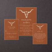 Eenvoudige Westerne BohCow Skull Alles in één brui Kaart (Personaliseer de collectie van deze zelfstandige maker.)