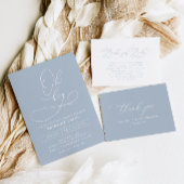 Dusty Blue Baby shower Bedankt Ronde Sticker