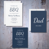 Moderne minimalistische New Dad Navy Blauwe Typogr Schort