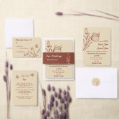 Romantische elegante terracotta bloem waterfles (Personaliseer de collectie van deze zelfstandige maker.)