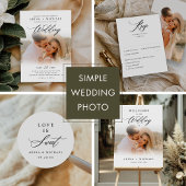 Moderne Minimal Wedding RSVP Kaart