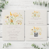 Eenvoudige wilde bloemen botanische bruiloft save the date (Personaliseer de collectie van deze zelfstandige maker.)