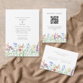 Eenvoudige Wildflower foto bruiloft Sla de datum o Save The Date (Personaliseer de collectie van deze zelfstandige maker.)