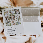 Minimalistische zwart-witte kerstdennenboom ronde sticker