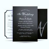 Eenvoudig, maar elegant: zwarte linnen met monogra deurmat