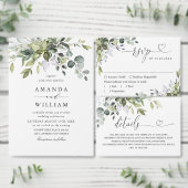 Eenvoudig Elegant Eucalyptus Brunch & Bubble Kaart (Personaliseer de collectie van deze zelfstandige maker.)