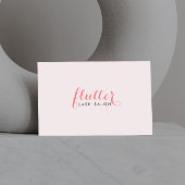 Simply Pink Lash Salon Aftercare Gevouwen Kaart Visitekaartje