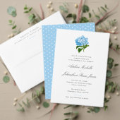 Blue Hydrangea Wedding Invitation Insert Kaart (Personaliseer deze collectie van deze onafhankelijke maker. Test)