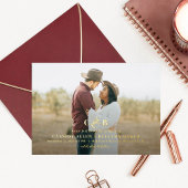 Simply Splendid Monogram Foto Bruiloft uitnodiging