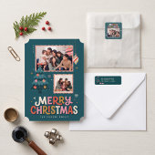 Retro Postzegel Kerst Collage Mok