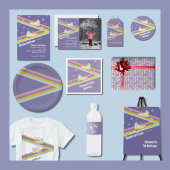 Schaatsen Retro Verjaardag Papieren Bordje