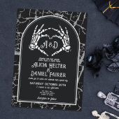 Trouwprogramma Hand Fan Halloween Skeleton Hand Handwaaier