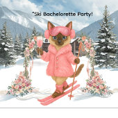 Ski Cat skiet in Roze Bachelorette-feestje  Thermosbeker