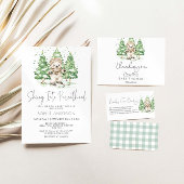 Skiën naar ouderschap Winter Baby shower Papieren Bordje