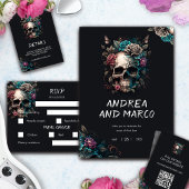 Schedel Tattoo Rock en Roll Gotische bruiloft Menu