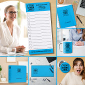 Modern Sky Blue Custom Business Name Tag