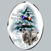 Skye Terrier Schattigee Blauwe Kerst Feestdagen iPhone Hoesje