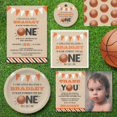 Slam Dunking the Big One | Basketball 1e verjaarda Ronde Kartonnen Onderzetter