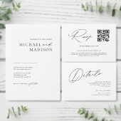 Eenvoudige minimale Elegant-katholieke bruiloft-ce Programmakaart (Personaliseer de collectie van deze zelfstandige maker.)