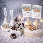 Woodland Sleeping Baby Deer Winter Baby Shower Save The Date