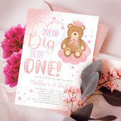 Roze glitter Starry Dream Big Little One Heart Rond Kussen