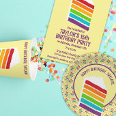 Plak van Regenboogtaart en Sprinkles Patterned Tissuepapier