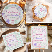 Slaapfeest Verjaardagsfeestje Meisje Cadeaulabel