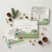 Slumberkins Bigfoot First Birthday Kaart