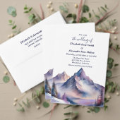 Sneeuw bedekt bergen landschap bruiloft save the date (Personaliseer deze collectie van deze onafhankelijke maker. Test)