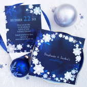 Floral Glitter Winter Wedding Bi Fold Programme