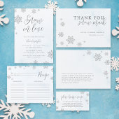 Chique sneeuwvlokken Sneeuw in Liefde Winter Vrijg Kaart