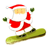 Funny Snowboarden Kerst Kaarten
