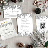 Blue Snowflake Winter Vrijgezellenfeest Kaart