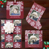 Snowflake Pink Opal Elegant Minimalist Foto Glas Ornament