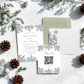 Silver Snowflake Winter Quinceanera Uitnodigingen Wikkel