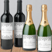 Silver Winter Snowflake Wedding Menu