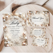 Het Neutral Winter Wonderland Baby shower Kaart