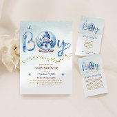 Oh Boy Theme Baby shower Luier Raffle Ticket Informatiekaartje