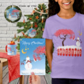 Snowman-regisseur Snowman die naar de maan kijkt T-shirt