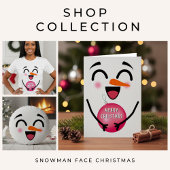 Cute Smile Face Winter Snowman Kerstversiering Tweekleurige Koffiemok