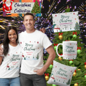 Custom Merry Christmas Snowman Familie Vakantie T-shirt