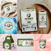 Voetbal eerste jaar naar beneden 1e verjaardag bedankdoosjes